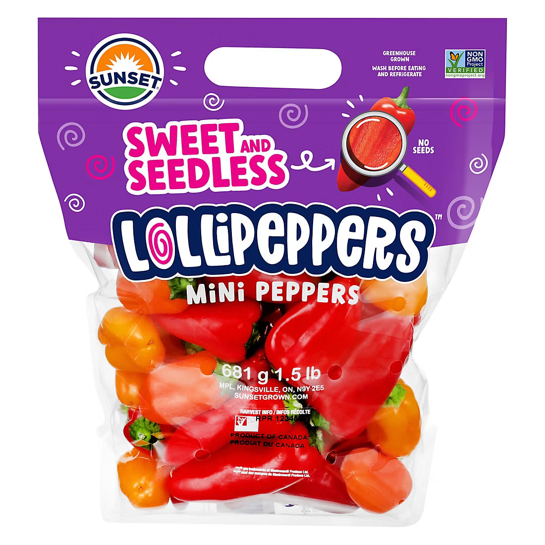Sunset Lollipeppers Mini Peppers 1.5 lbs.